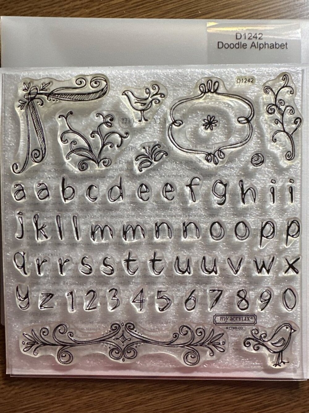 CTMH D1242 Doodle Alphabet Clear Stamps